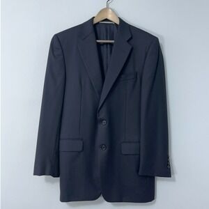 Hickey Freeman Loro Piana Blazer Men 38 Regular Navy Tasmanian Super 130s Wool